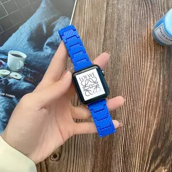 Крутой сменный ремешок из углеродного волокна для iWatch Series 7 6 5 4 3 SE PC Link Band 41 мм 44 мм 45 мм 38/40/41mm