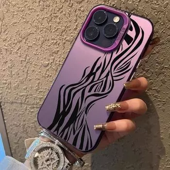 Крутой узорный чехол для iPhone 16 Samsung A55 A35 M35 S24 FE Xiaomi Redmi Note 13 Pro 14C 12 Huawei Honor 200 противоударный чехол-бампер для телефона с защитой от царапин Samsung A54 5G