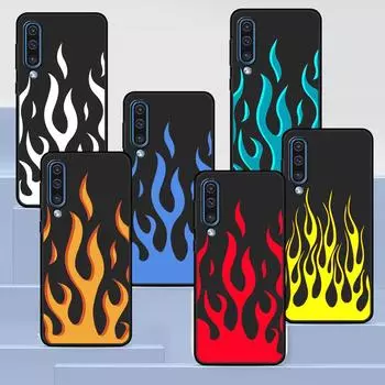 Крутой зеленый красный чехол Flame Fire для Samsung Galaxy A50 A10 A70 A30 A20e A40 A20s A10s A10e A90 5G A80 A9 мягкий черный чехол для телефона Samsung A90 5G