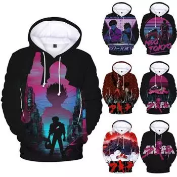Крутые аниме Акира 3D толстовки мужские толстовки с длинным рукавом осень зима пуловеры топы S