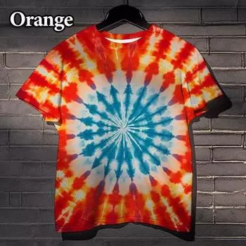 Крутые футболки с принтом Tie Dye 3D, модные уличные забавные повседневные футболки с коротким рукавом для мужчин и женщин с принтом Vertigo S красный