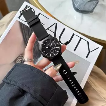 Крутые и модные новые часы с силиконовым ремешком, с индивидуальностью, простые, красивые и многофункциональные кварцевые часы для женщин