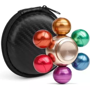 Крутые игрушки-спиннеры Magic Fidget Ball, металлические, спиннеры для рук и пальцев, анти-тревожные, фокусирующиеся, игрушки из нержавеющей стали, гироскоп для снятия стресса 7.5*7*1.2cm разноцветный