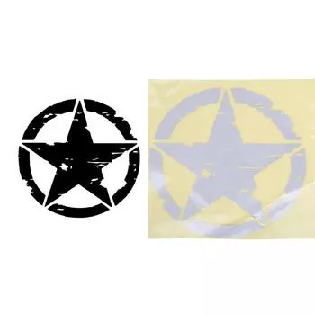 Крутые наклейки 15 см Звезда Скутер Шлем Стена Наклейка на окно автомобиля Праздничные принадлежности для ноутбука чёрный