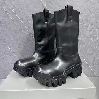 Крутые пикантные ботинки Martin Boots Bulldozer Boots Sleeve Small Women s Medium Boots Thick Sole Skinny Fashion Крутые пикантные ботинки 35