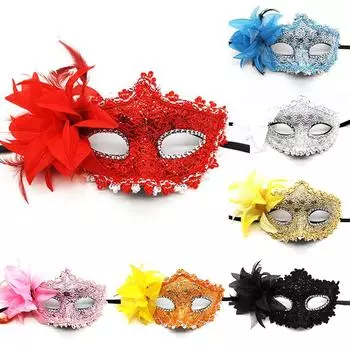 Кружева Цветок Половина Лица Маски Для Глаз Танец Сценическое Представление Маскарад Хэллоуин Праздничные Атрибуты Реквизит