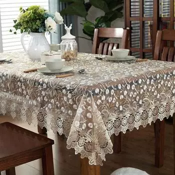 Кружевная бытовая китайская винно-красная скатерть минималистичная квадратная скатерть кофейного цвета ткань для обеденного стола круглая скатерть 56x56cm