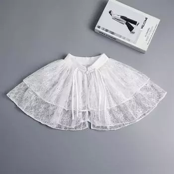 Кружевная цветочная рубашка, съемный воротник для женщин, шаль с ложным воротником, модные накидки на плечи, ложный воротник, женская шаль со шнуровкой