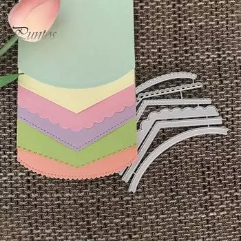 Кружевная кайма Металлические штампы для резки DIY Скрапбукинг Карты Альбом Фото Ремесло Трафарет серебряный