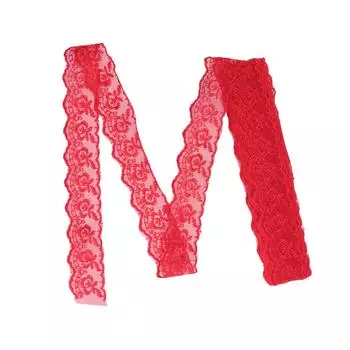 Кружевная лента 10 ярдов мягкая эластичная кружевная ткань для шитья одежды свадебного украшения вечеринки подарка красный