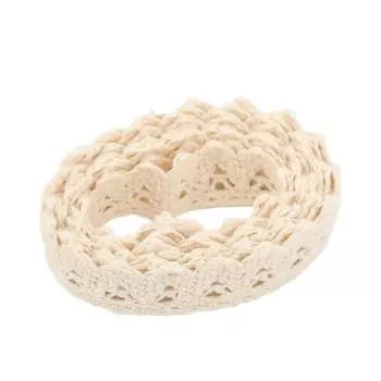 Кружевная лента хлопковая нить 20 ярдов бежевый декоративные аксессуары для одежды подарок украшение