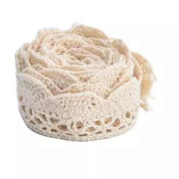 Кружевная лента своими руками из хлопковой сетки шириной 2 см, 20 ярдов, элегантная тканевая кружевная отделка для штор белый