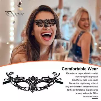 Кружевная маска дышащая тонкая маскарадная маска на половину лица сексуальная кружевная маска для вечеринки выпускного вечера карнавала Хэллоуина косплея B