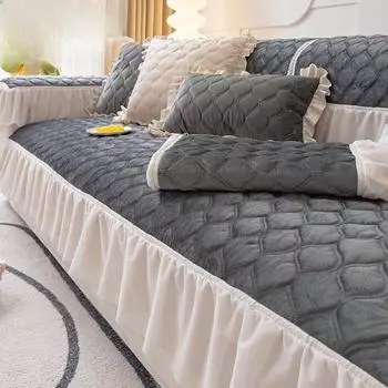 Кружевная плюшевая диванная подушка в зимнем стиле, утолщенная, противоскользящая, универсальная, минималистичная, современная, кожаная, чехол для полотенца на спинку сиденья Hand towel40x70 1pc