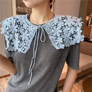 Кружевная полая шаль Африканская кружевная шаль с полой элегантной цветочной кружевной шалью