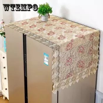 Кружевная пряжа Вышивка Холодильник Полотенце Одна дверь к холодильнику Пылезащитный чехол Стиральная машина Крышка Ткань Многоцелевой чехол Полотенце