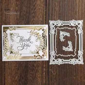 Кружевная рамка для резки штампов DIY записки бумажные карты изготовление ремесла трафарет плесень декор серебряный