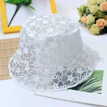 Кружевная рыбацкая шляпа женская летняя свежая милая прозрачная дышащая сетчатая шляпа с козырьком тонкая шляпа от солнца ace Basin Hat Black чёрный