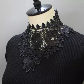 Кружевная съемная блузка-рубашка для женщин, аксессуары White 36cm