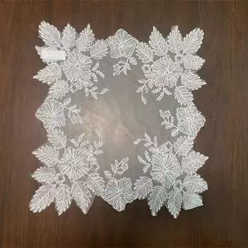 Кружевная салфетка для стола, вышитая салфетка для стакана, подставка для чашки, кружки, подстаканник, рождественская фетровая салфетка для чая, кофе, кухонная салфетка