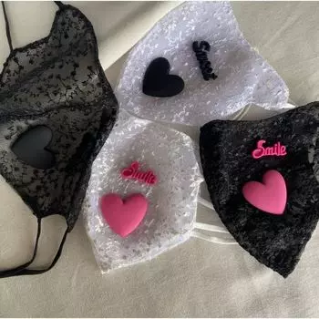 Кружевная сетчатая маска женская модная универсальная пылезащитная женская декоративная дышащая регулируемая солнцезащитная маска A