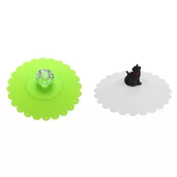 Кружевная силиконовая крышка с бриллиантовой чашкой, термоизоляционная крышка чашки (зеленый)