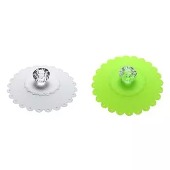 Кружевная силиконовая крышка с бриллиантовой чашкой, термоизоляционная крышка чашки (белый)