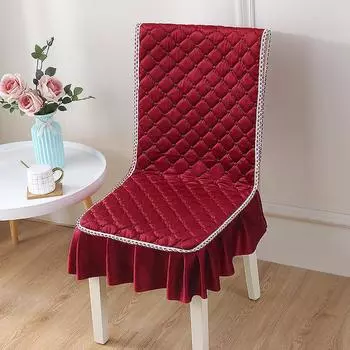 Кружевная юбка, чехол для стула, европейский стиль, скатерть для обеденного стола, подушка, плоская напечатанная скатерть, ткань, чехол для табурета, ткань Chair 1 cover 1 back