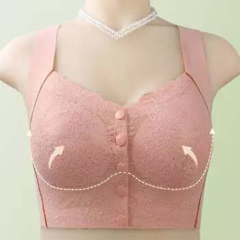 Кружевная вставка резиновая пряжка спереди нижнее белье женское большое эластичное майка тип не стальное кольцо удлиненное под окружностью большого размера бюстгальтера M