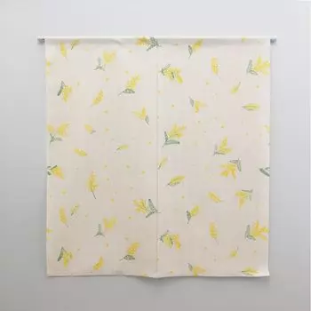 Кружевная занавеска Kaei Ширина 85 см x 90 см Разделитель комнаты Скандинавский Сделано в Японии Моющийся Стильный Кружевной Повязка на глаза Современный Блокировка изображения Короткий Цветочный узор жёлтый