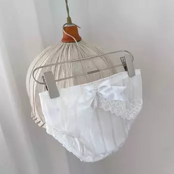 Кружевное эластичное талии для девочек, дышащее и легкое нижнее белье из чистого хлопка с пузырьками one size белый