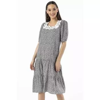 Кружевное детальное платье