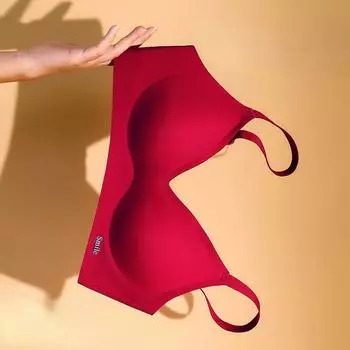 Кружевное французское нижнее белье для девочек без следов, спортивный бюстгальтер с регулируемым воротником и красивой спинкой без стальных ободков M чёрный