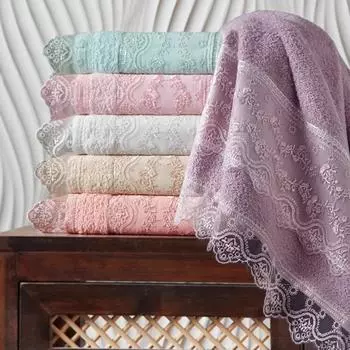 Кружевное гипюровое полотенце 6 шт 50x90