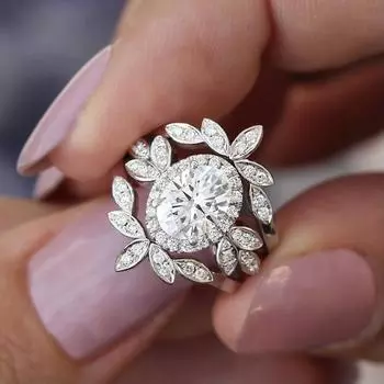 Кружевное кольцо из трех частей, интернет-знаменитость, свадебное обручальное кольцо, набор аксессуаров No. 5