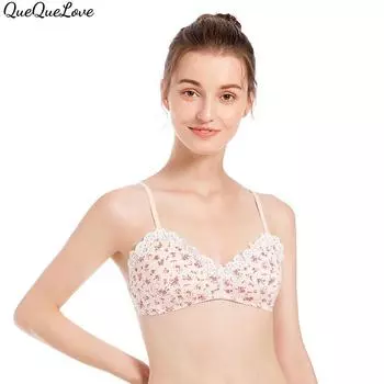 Кружевное кружевное нижнее белье женское, маленький цветочный бюстгальтер, легкий дышащий бюстгальтер с пряжкой сзади, регулируемые бретели S белый