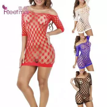 Кружевное нижнее белье, сексуальное, горячее, эротическое, с открытыми плечами, одежда для сна Babydoll, с открытой спиной, ажурная одежда для сна Babydoll, облегающее мини-платье