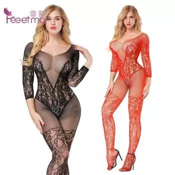 Кружевное нижнее белье, сексуальное, популярное, эротическое, с вышивкой, одежда для сна, чулки, сексуальное ночное белье с длинным рукавом