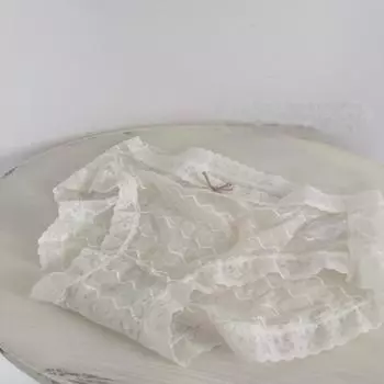 Кружевное нижнее белье, женские летние тонкие удобные хлопковые трусы с промежностью и средней талией, сексуальные бесшовные сетчатые трусы one size белый