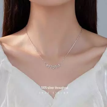 Кружевное ожерелье Banyan Tree Dream Catcher: Серебро S925, легкая роскошь, простая элегантная цепочка на ключицу для женщин. NS1034 золотой