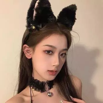 Кружевное ожерелье-колокольчик Женский чокер-воротник Цепочка-аксессуар на шею Персонализированное ожерелье Кошка Мягкая Девушка Прилив