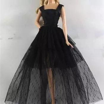 Кружевное платье 1/6 BJD Куклы Одежда Юбка-пачка Элегантные кукольные платья Детская игрушка black-Gauze