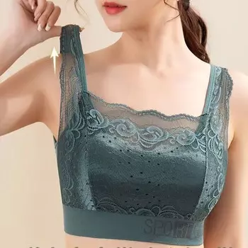 Кружевное сексуальное нижнее белье без следов, без стального кольца, обхват груди, большой размер, женский спортивный бюстгальтер, сборка для предотвращения провисания, легкая дышащая эластичная ткань L красный