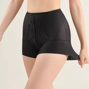 Кружевное утягивающее белье с цветочным принтом, бесшовное утягивающее белье с высокой талией, модное утягивающее белье для йоги XL чёрный