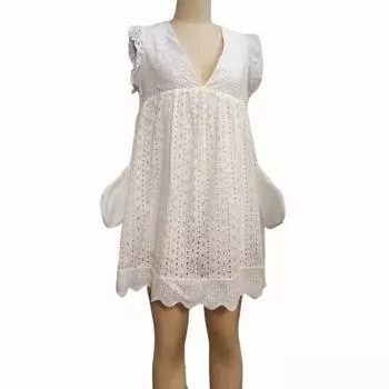 Кружевное жаккардовое платье с v-образным вырезом, женские тканевые шорты с карманами XS оранжевый