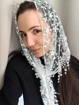 Кружевной ажурный чистый цвет женский треугольный шарф монохромный дышащий треугольный шарф для одежды кофейный