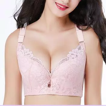 Кружевной бюстгальтер, бюстгальтеры пуш-ап, бюстгальтер на косточках, нижнее белье больших размеров, женское удобное дышащее женское белье Femme 32B бежевый