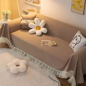 Кружевной чехол для дивана из синели, ткань на четыре сезона, универсальный новый цельный чехол для дивана, полотенце, нескользящая подушка для дивана, утолщенная 180*130cm