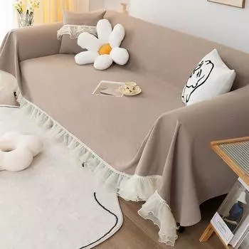 Кружевной чехол для дивана из синели, ткань на все сезоны, новый цельный чехол для дивана, нескользящая утолщенная подушка для дивана 180*130cm