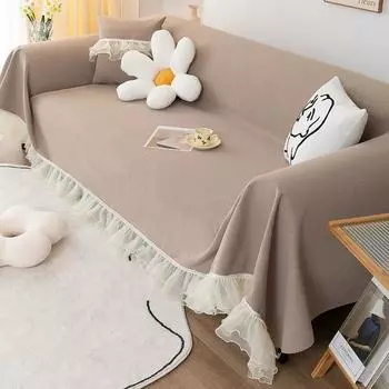 Кружевной чехол для дивана из синели, ткань на все сезоны, новый цельный чехол для дивана, нескользящая утолщенная подушка для дивана 180*130cm